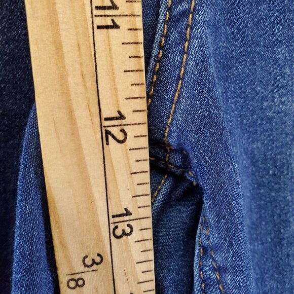 Terra & Sky Jeans Womens 1X 16W/18W Blue High Rise Stretch Denim Tapered Leg - Picture 6 of 10